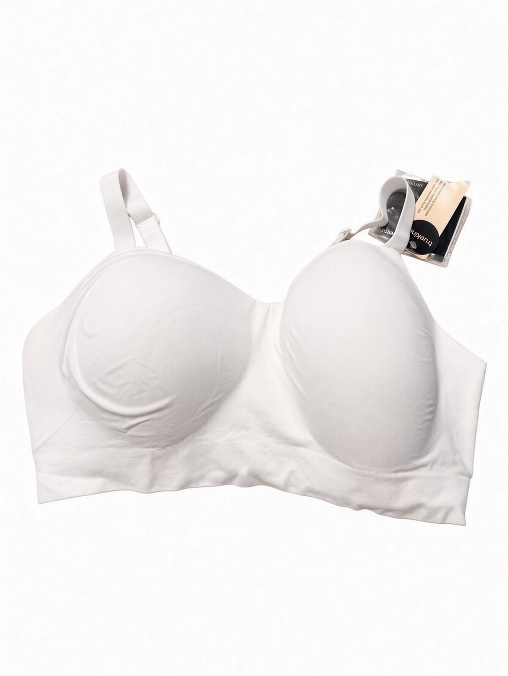 New Truekind Wireless Shaping Bra 2XL White Seamless Supportive Comfort Bra